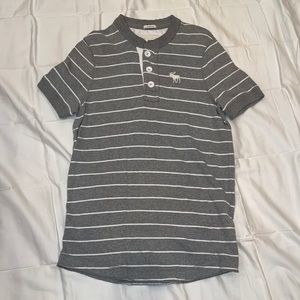 Abercrombie & Fitch Gray stripe muscle shirt